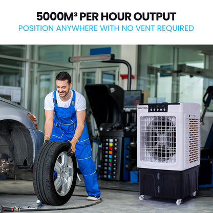 30L Portable Evaporative Cooler with Air Purifier, Humidifier, and Remote Control