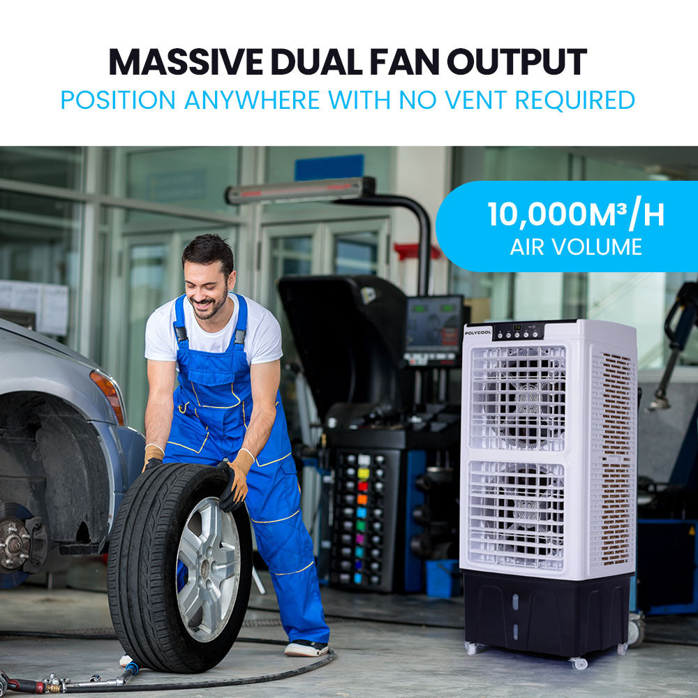 35L 220W Evaporative Cooler with Remote, Purifier & Humidifier - 40m² Coverage