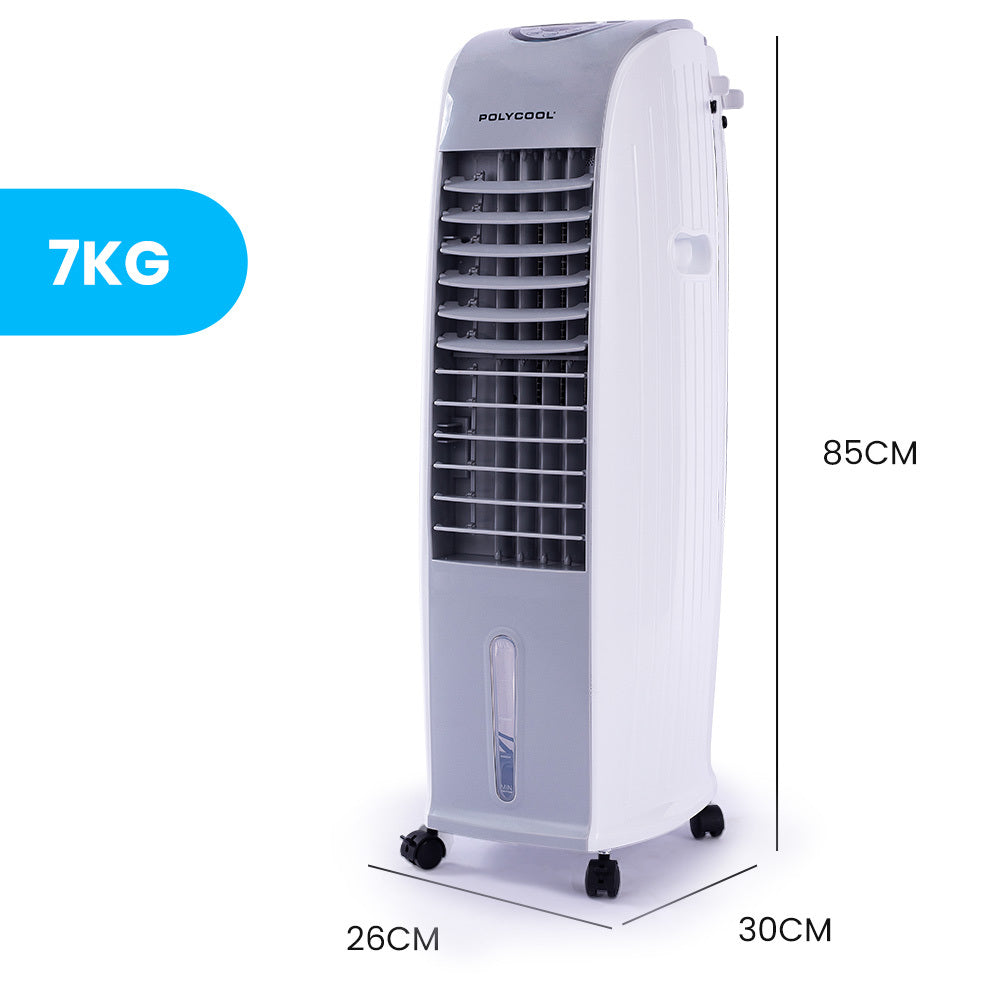 8L Portable Evaporative Air Cooler: 4-in-1 Fan, Purifier, Humidifier, Remote