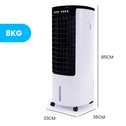 12L Portable Evaporative Cooler with Ioniser, Humidifier, and Remote Control