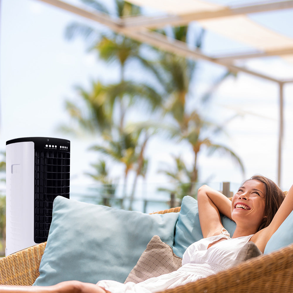 12L Portable Evaporative Cooler with Ioniser, Humidifier, and Remote Control