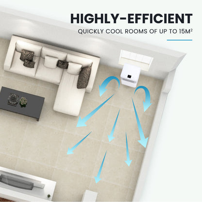 2.05kW Portable Air Conditioner with Dehumidifier & Fan for 15m² Rooms