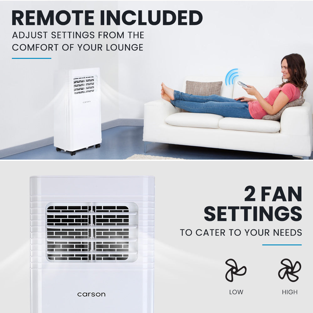 2.05kW Portable Air Conditioner with Dehumidifier & Fan for 15m² Rooms