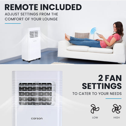 2.05kW Portable Air Conditioner with Dehumidifier & Fan for 15m² Rooms