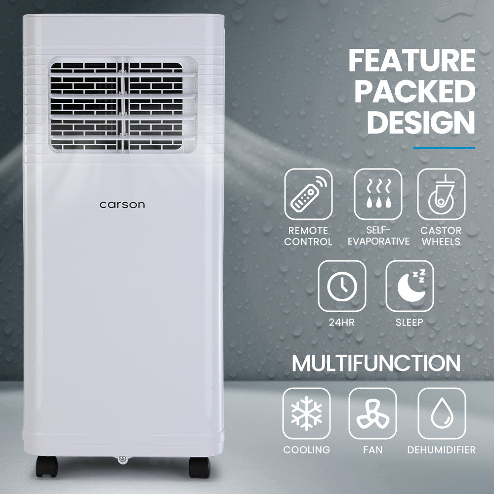 2.05kW Portable Air Conditioner with Dehumidifier & Fan for 15m² Rooms