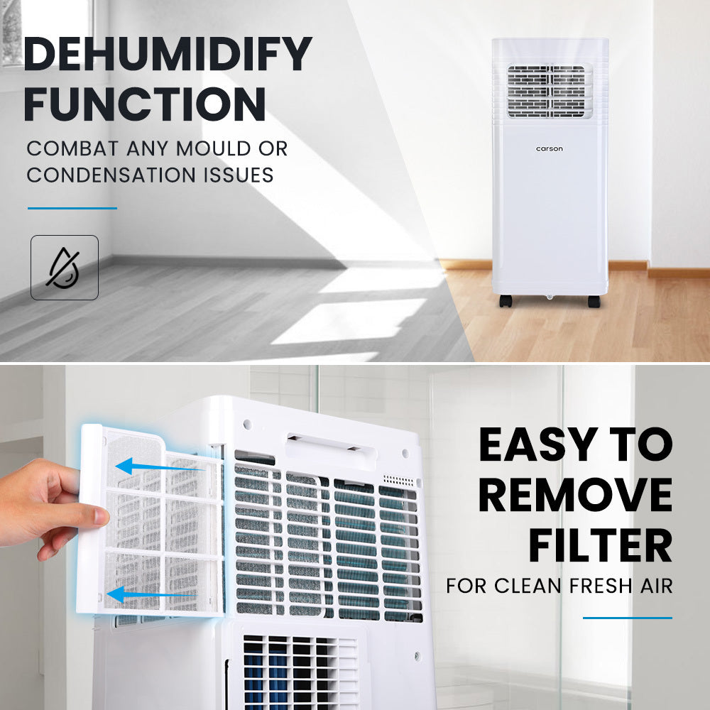 2.05kW Portable Air Conditioner with Dehumidifier & Fan for 15m² Rooms