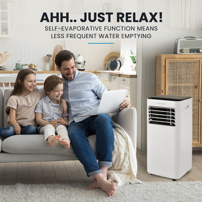 2.6kW Portable AC with Dehumidifier, Fan, Remote & Timer - Covers 20m²