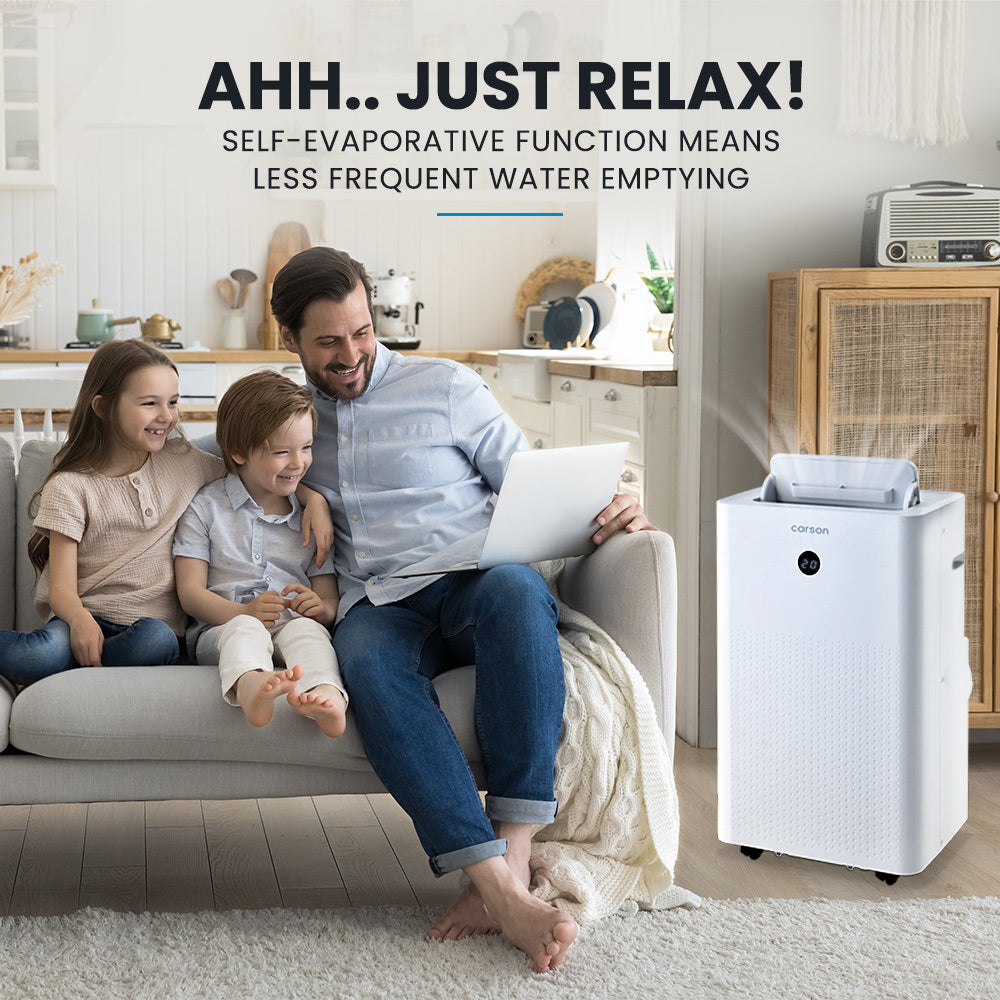 3.5kW Portable Air Conditioner with Dehumidifier & Fan for 25m² Rooms