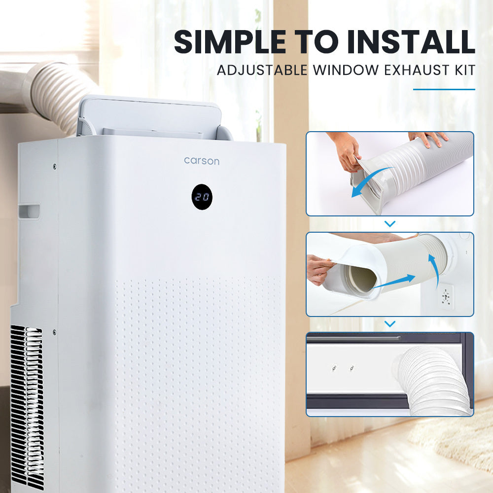 3.5kW Portable Air Conditioner with Dehumidifier & Fan for 25m² Rooms