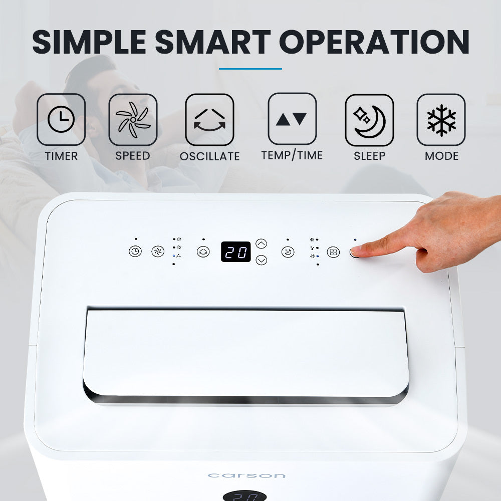 3.5kW Portable Air Conditioner with Dehumidifier & Fan for 25m² Rooms