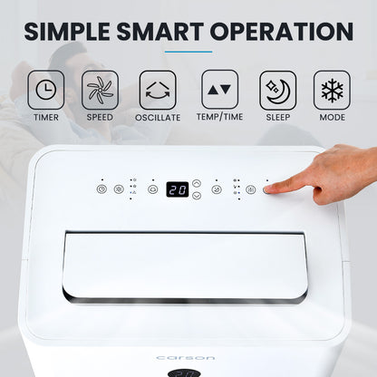 3.5kW Portable Air Conditioner with Dehumidifier & Fan for 25m² Rooms