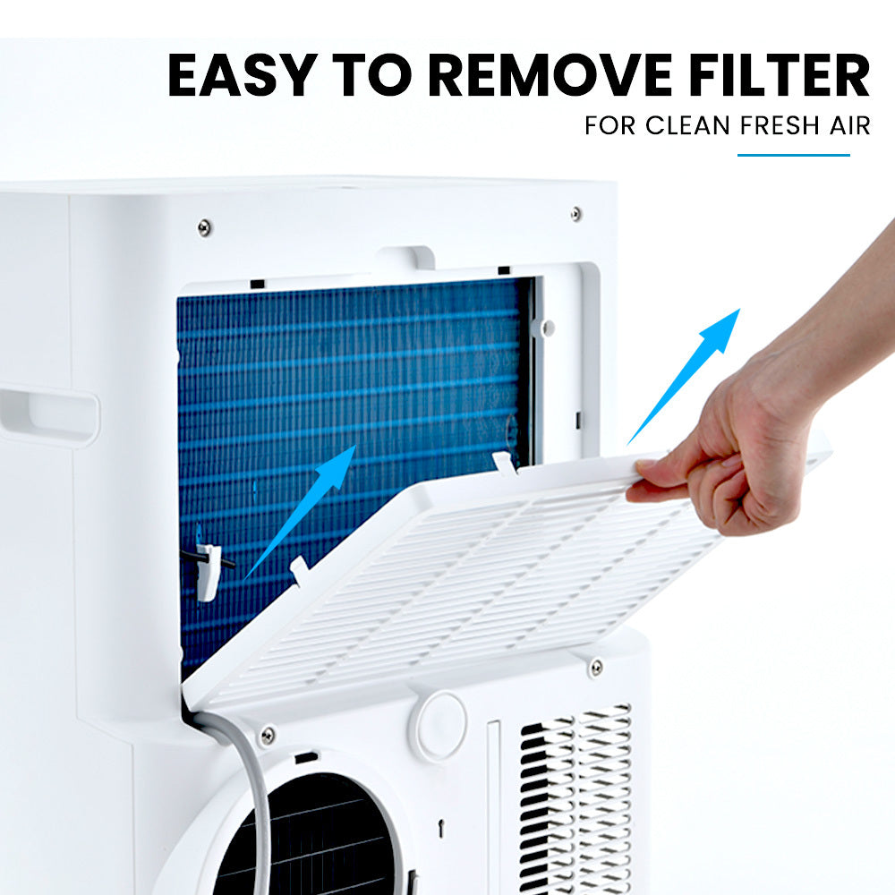 3.5kW Portable Air Conditioner with Dehumidifier & Fan for 25m² Rooms