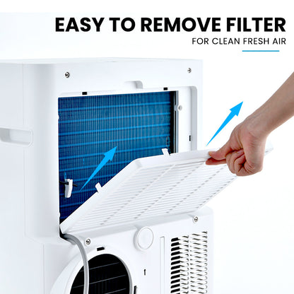 3.5kW Portable Air Conditioner with Dehumidifier & Fan for 25m² Rooms
