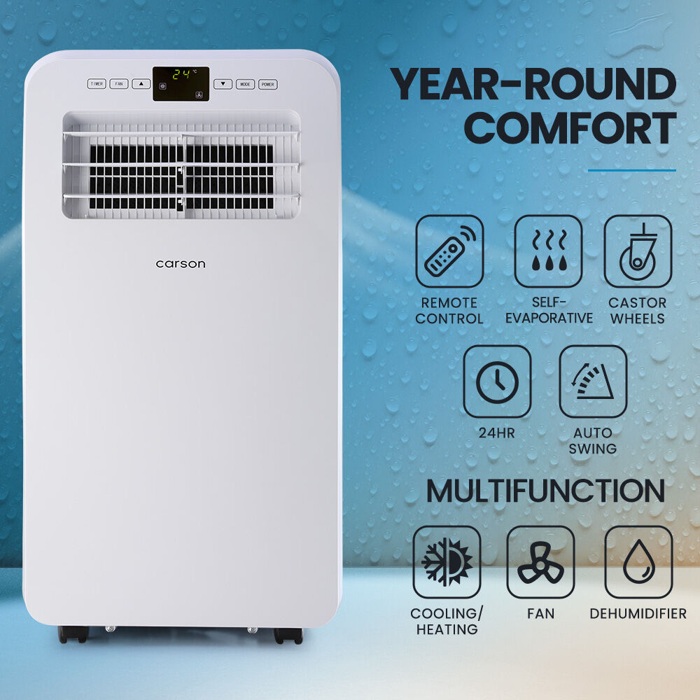 2.9kW Portable Air Conditioner & Heater with Dehumidifier for 22 sqm Rooms