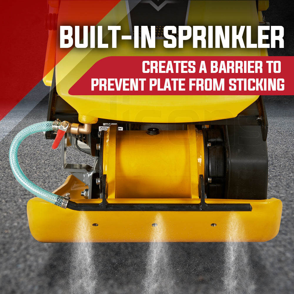 111kg 0.40x0.55m 7HP Plate Compactor with Sprinkler System and Wheels