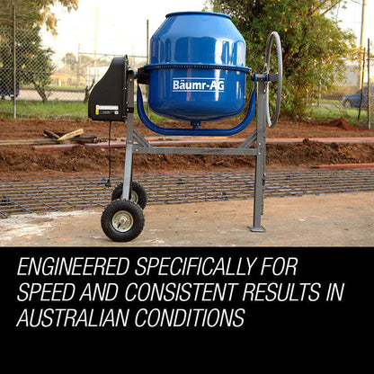 220L Portable Electric Cement Mixer with 0.8m³ Capacity and 800W Motor