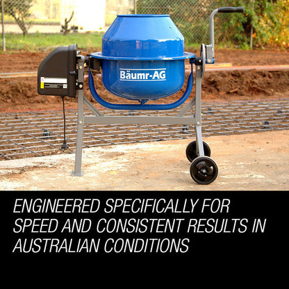 70L Portable Electric Cement Mixer with 0.6m³ Capacity and 220W Motor