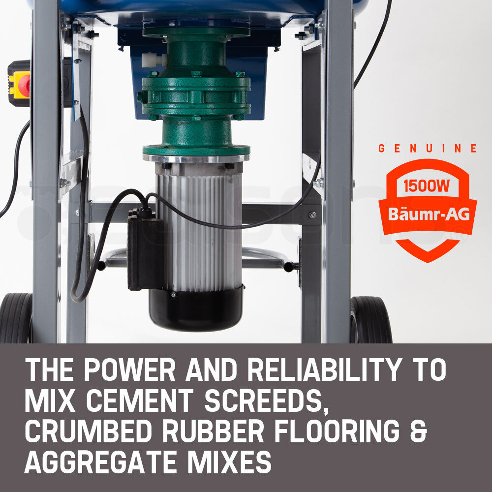 100L Electric Mortar Mixer 1.5kW with Adjustable Chute and Safety Features