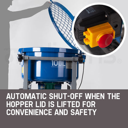 100L Electric Mortar Mixer 1.5kW with Adjustable Chute and Safety Features