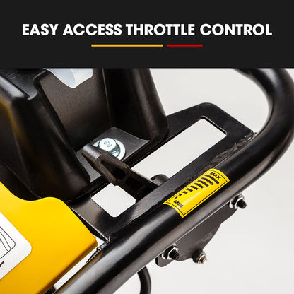 80kg Petrol Tamper Rammer Compactor - 0.3m Plate, 7HP Engine, Anti-Vibe System