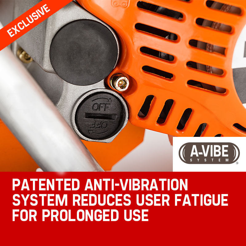 75cc Wet Cutting Concrete Saw with Anti-Vibration and Dual Roller Guide