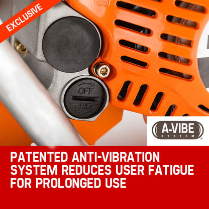 75cc Wet Cutting Concrete Saw with Anti-Vibration and Dual Roller Guide