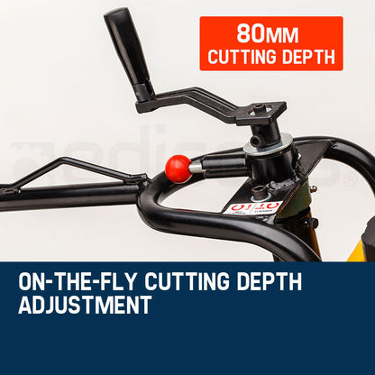 7HP Petrol Road Saw with 0.35m Blade and 12L Wetting Tank for Concrete Cutting
