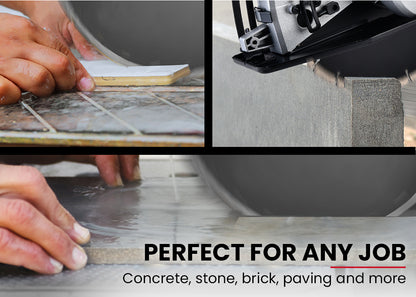 Electric 0.355m Concrete Saw with Diamond Blade, Wet/Dry Cutting, 14kg, 2400W