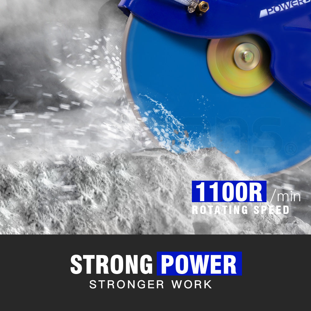 MX9500 Concrete Cut-Off Saw with 0.35m Blade & 75cc Engine, Wet Cutting System