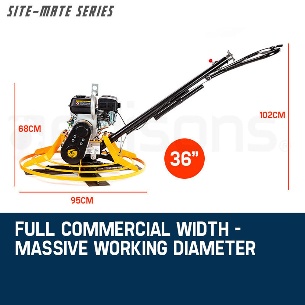 36m Power Trowel Machine with Adjustable Blade Pitch and Safety System