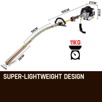 Portable Concrete Vibrator with 0.8mm Amplitude and 45mm Hard-Nose Head