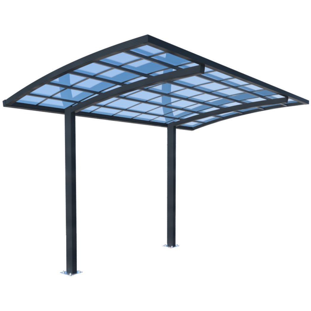 Single Cantilever Carport 3.0m x 5.5m Aluminium, Polycarbonate Roof Shelter