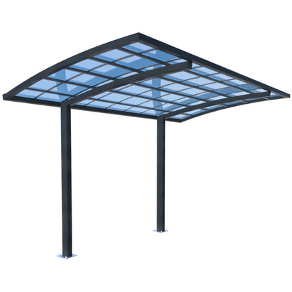 Single Cantilever Carport 3.0m x 5.5m Aluminium, Polycarbonate Roof Shelter