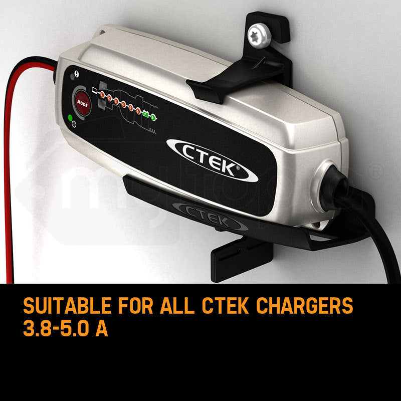 Wall Mount Bracket for CTEK Chargers 3.8–5.0 A, Easy Access Design