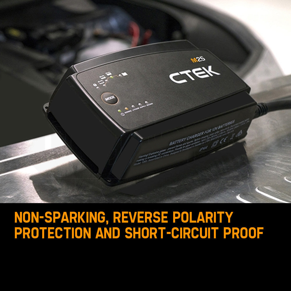 M25 12V 25A Smart Battery Charger with Lithium Mode & Temperature Sensor