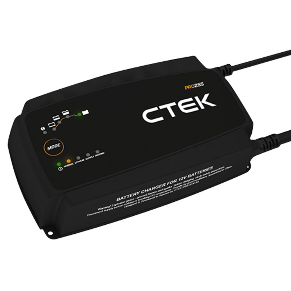 25A Smart Battery Charger & Power Supply for 12V Batteries (LiFePO4 Compatible)