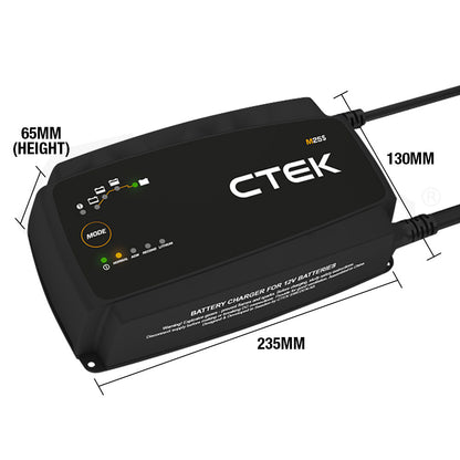 25A Smart Battery Charger & Power Supply for 12V Batteries (LiFePO4 Compatible)