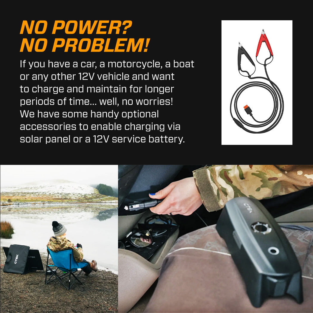 Portable 12V Battery Charger & Maintainer with Adaptive Boost Technology