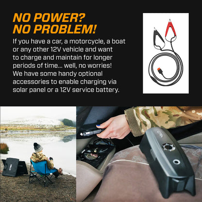 Portable 12V Battery Charger & Maintainer with Adaptive Boost Technology