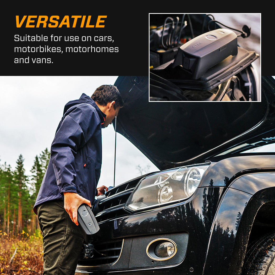 Portable 12V Battery Charger & Maintainer with Adaptive Boost Technology