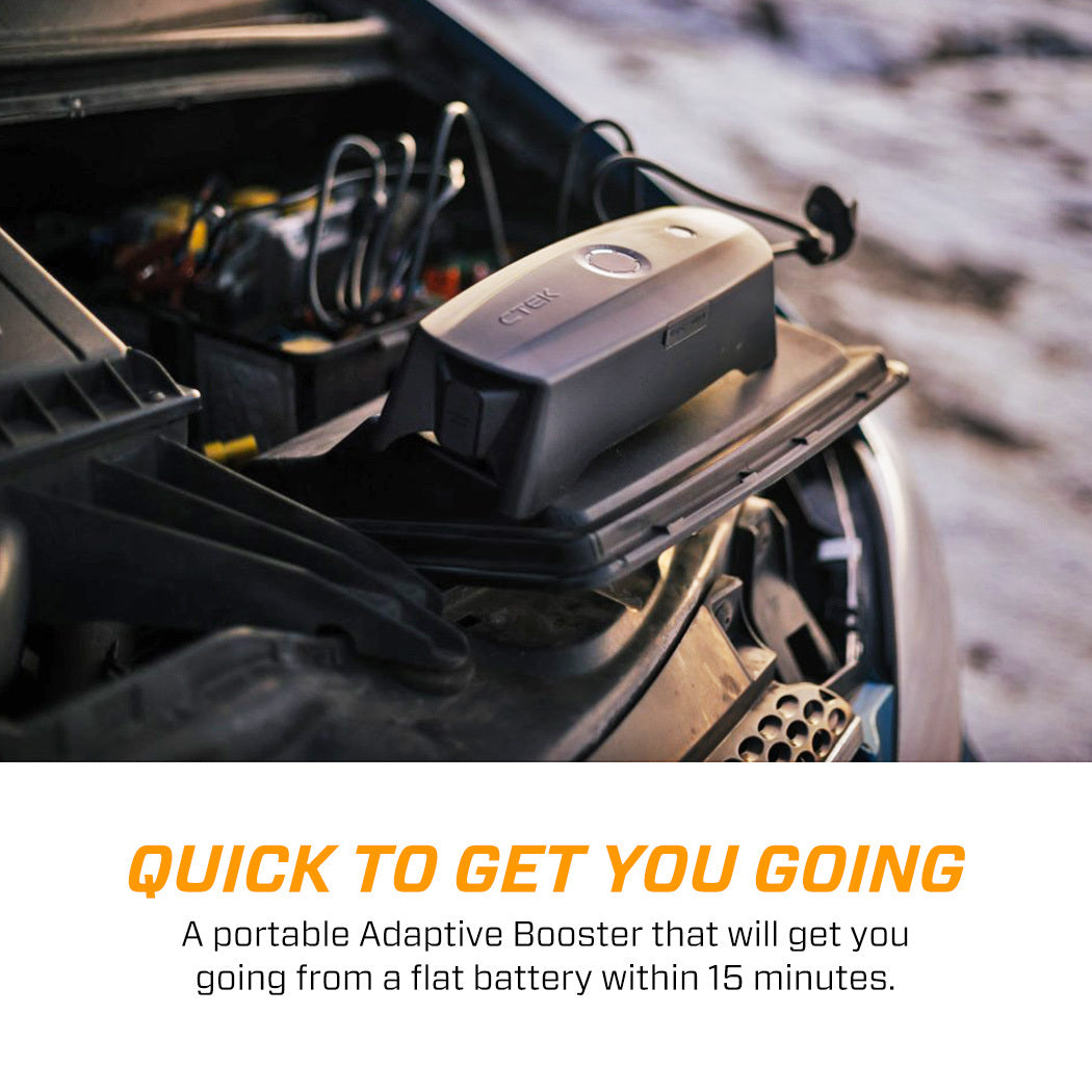Portable 12V Battery Charger & Maintainer with Adaptive Boost Technology