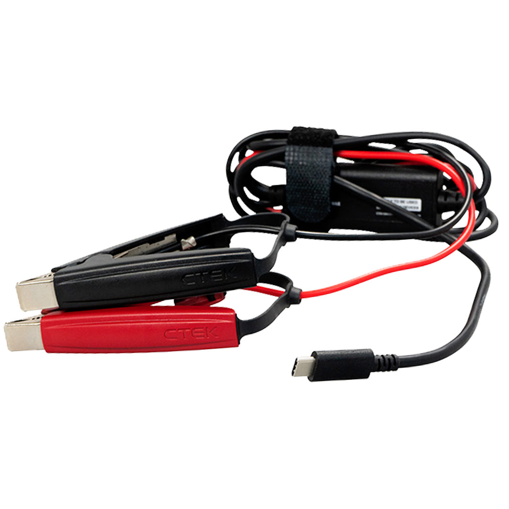 USB-C Charge Cable Clamps for Portable Battery Charger and Maintainer