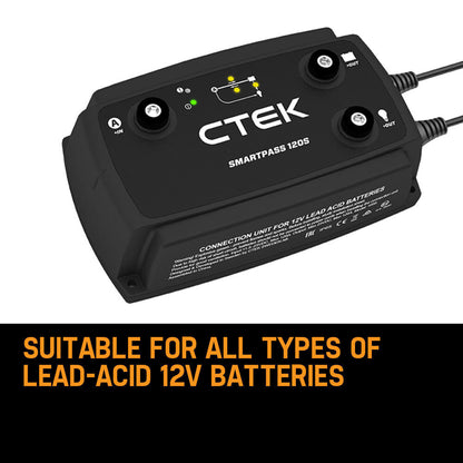 120A Power Management System with Battery Guard & Smart Alternator Compatibility