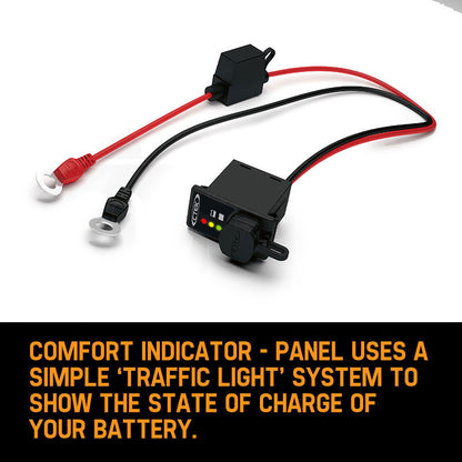 LED Battery Charge Indicator Panel, Traffic Light System, M8, 3.3m Length