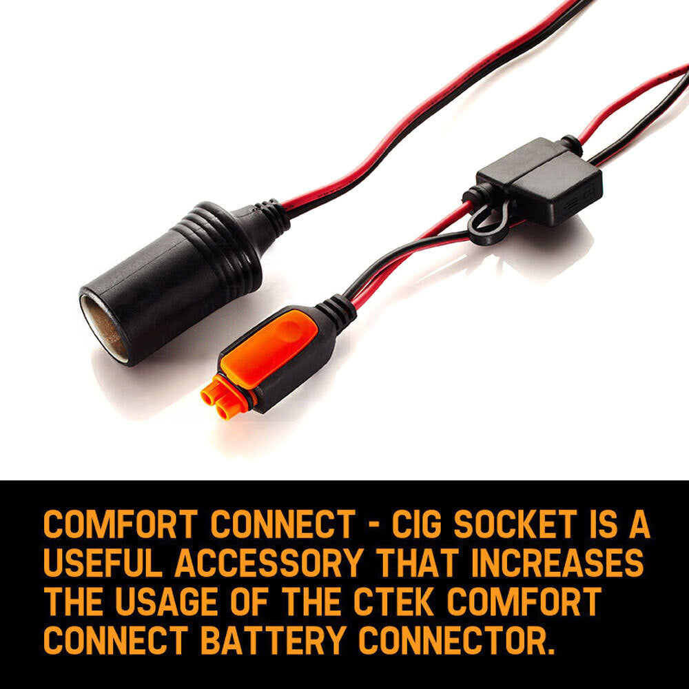 Comfort Connect Cigarette Socket Accessory with 1m Cable for CTEK Chargers