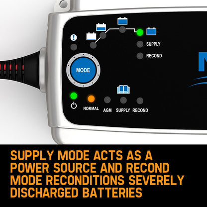 7A 12V Smart Marine Battery Charger with AGM & Recond Modes - IP65 Rated