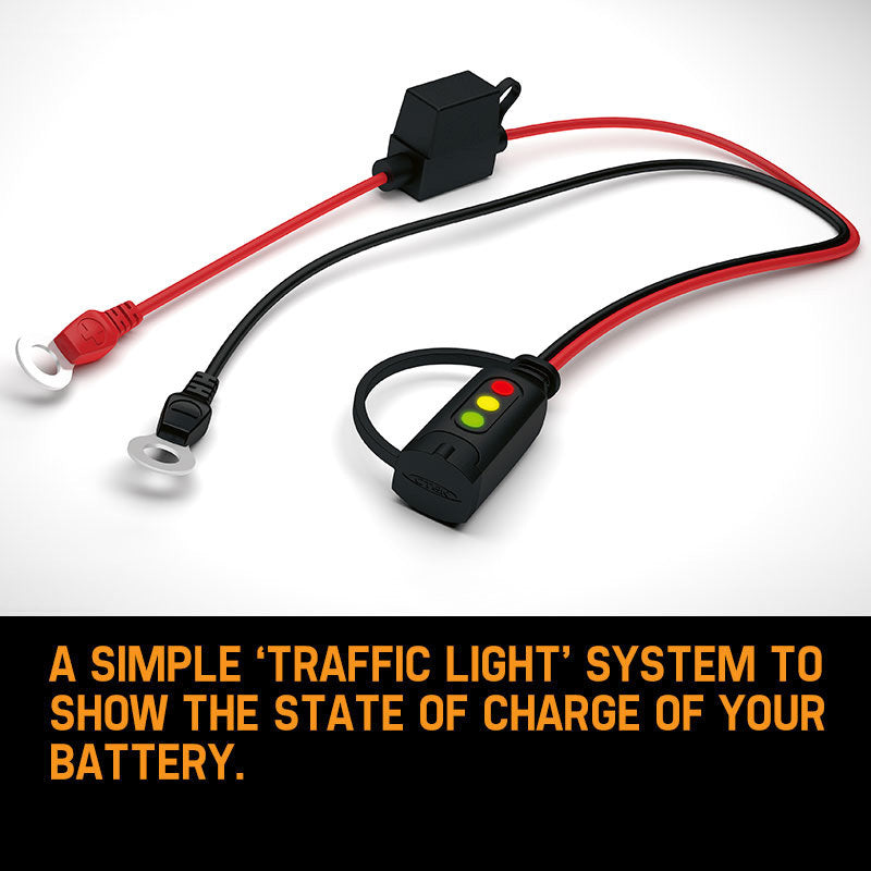 Battery Charge Indicator with Eyelet M6 & 0.5m Cable for Easy Access