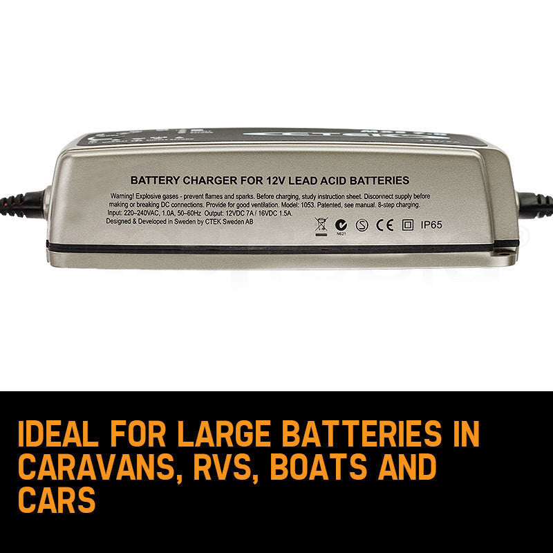 12V Smart Battery Charger 7A for Car, Boat, RV - Recondition & Cold Mode