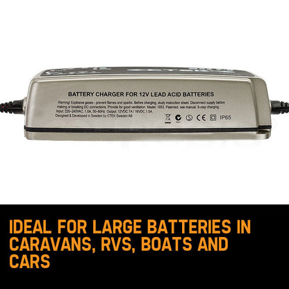 12V Smart Battery Charger 7A for Car, Boat, RV - Recondition & Cold Mode