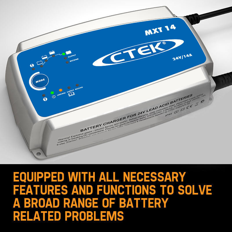 24V 14A Smart Battery Charger for Commercial Vehicles and Workshops